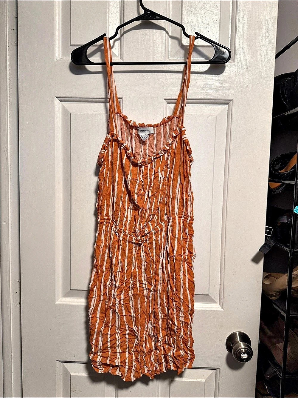 Forever 21 Striped Mini Dress in Orange & White Size 2X
